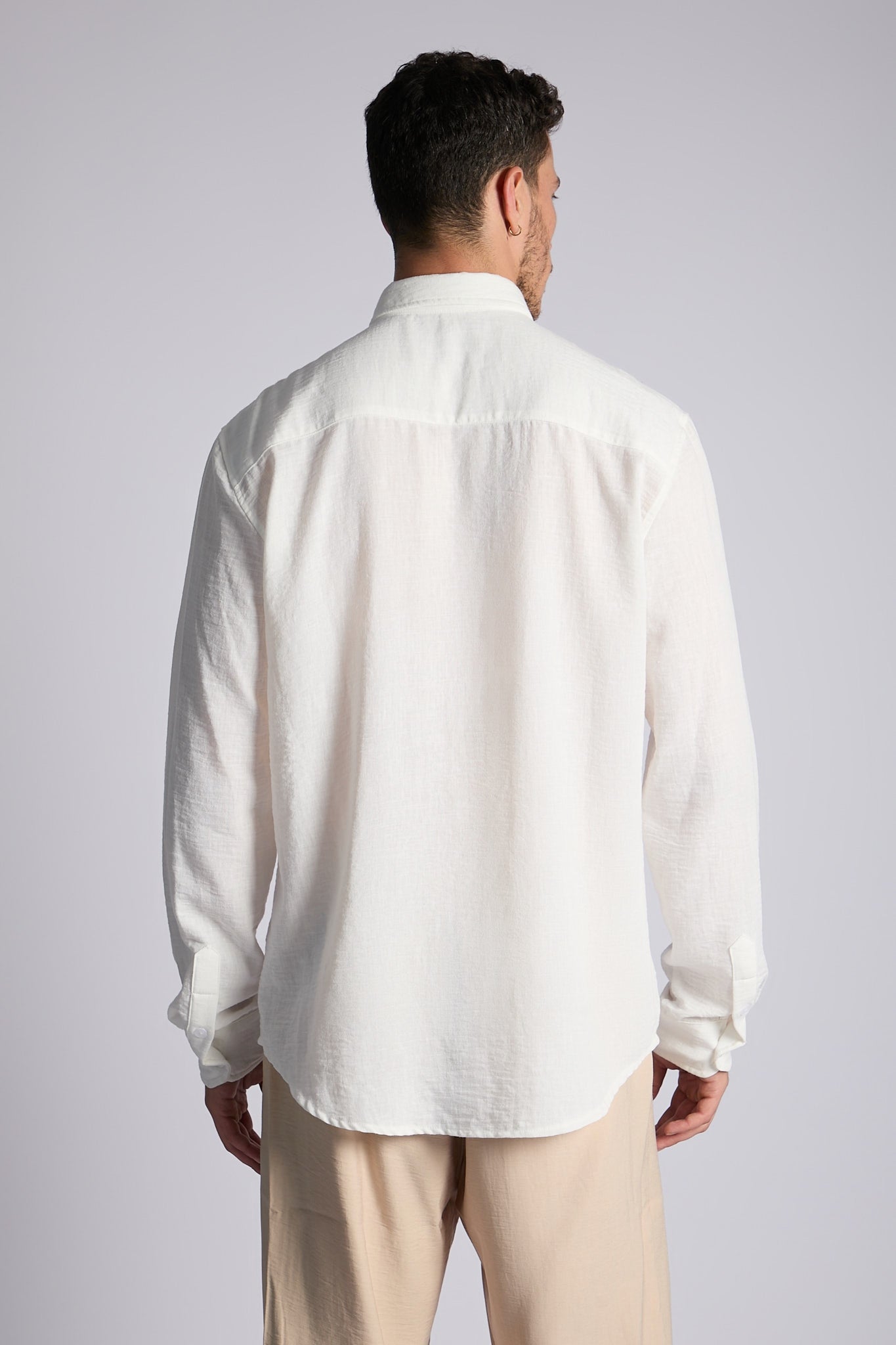 חולצה מכופתרת פשתן ❘ Linen Oversize Shirt